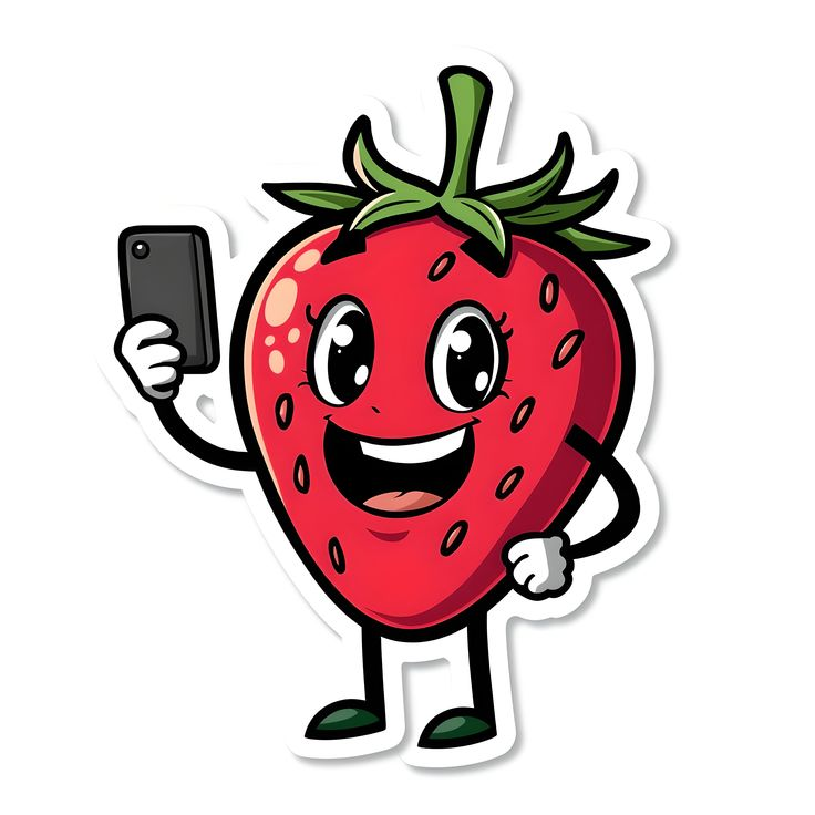 03 selfie strawberry