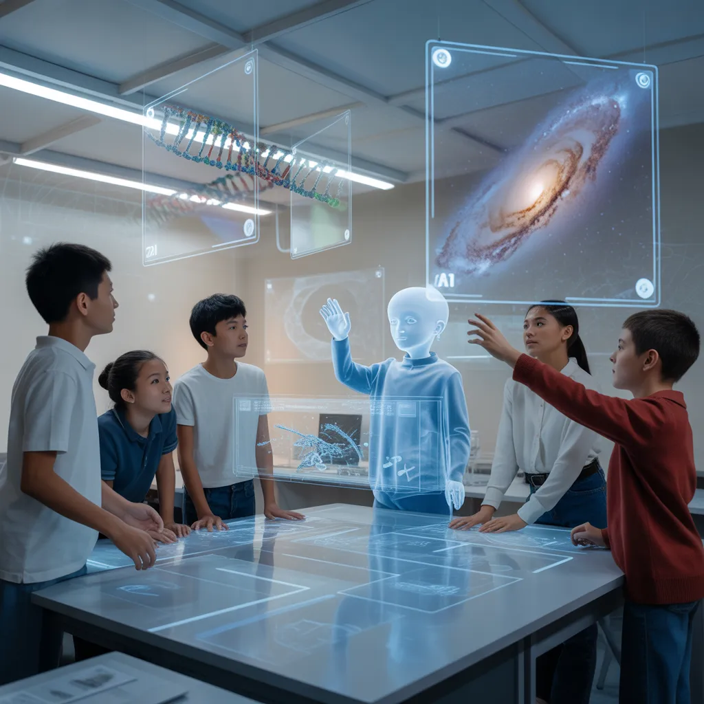 Students using AI in education for immersive learning in 2026