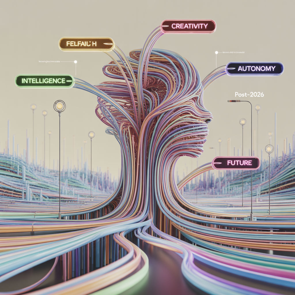 Futuristic 3D illustration of generative AI network and its expansive growth, with futuristic digital elements